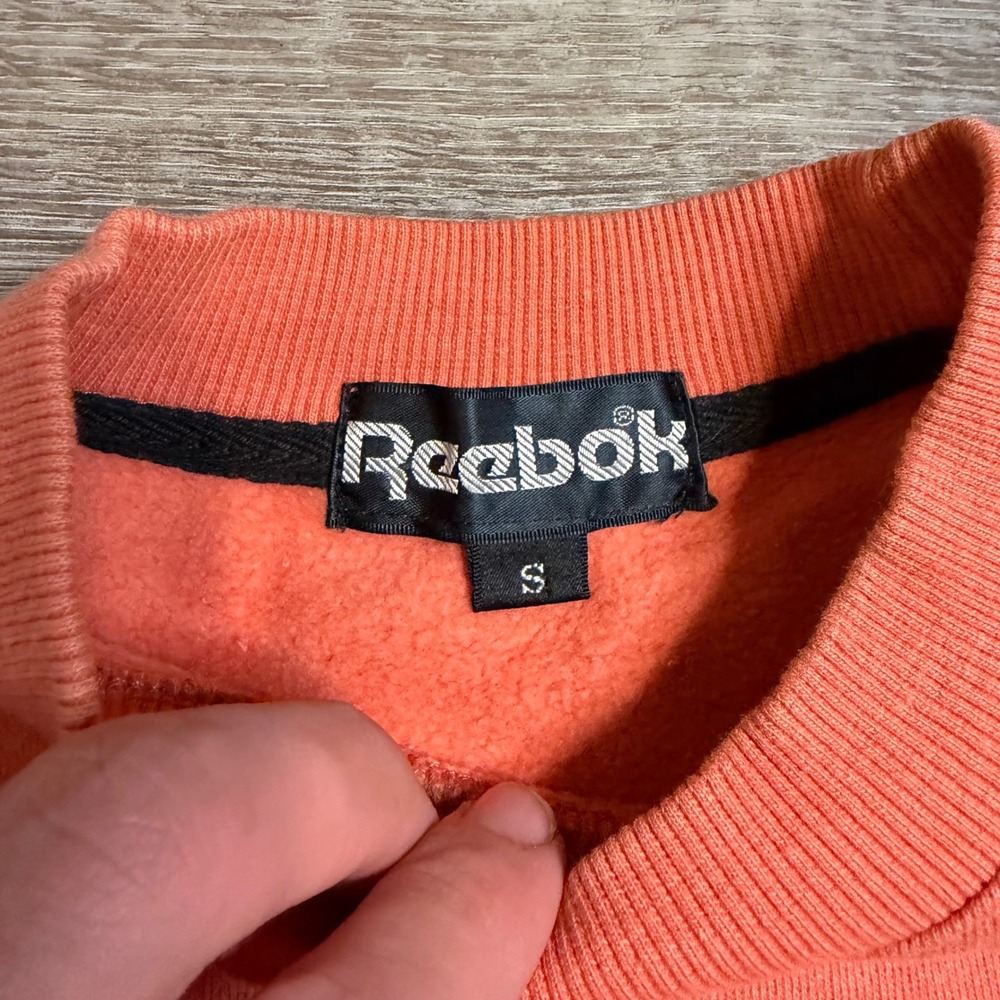 Vintage Reebok Mythology Graphic Crewneck Sweatshirt Orange Mens Small 90s Rare - Picture 3 of 6
